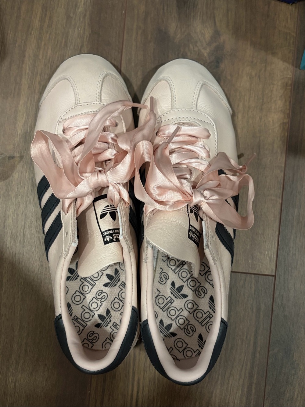 Adidas Women’s Pink Satin-Lace Country Sneakers